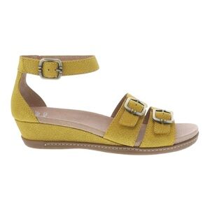 Dansko Mustard Yellow Buckle Sandals